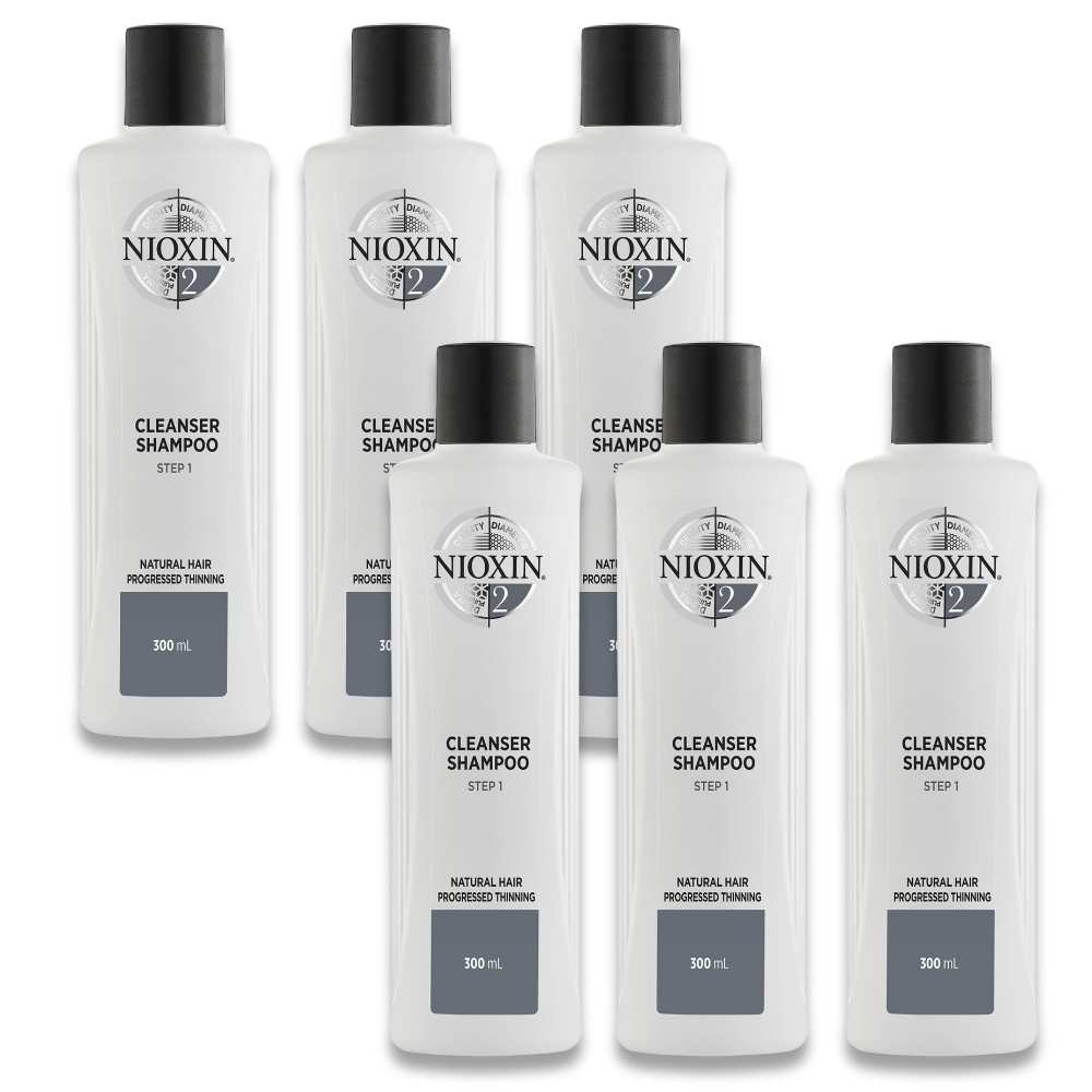 Shampoo de 300ml para cabello Natural - Caída Excesiva | 6 Pack