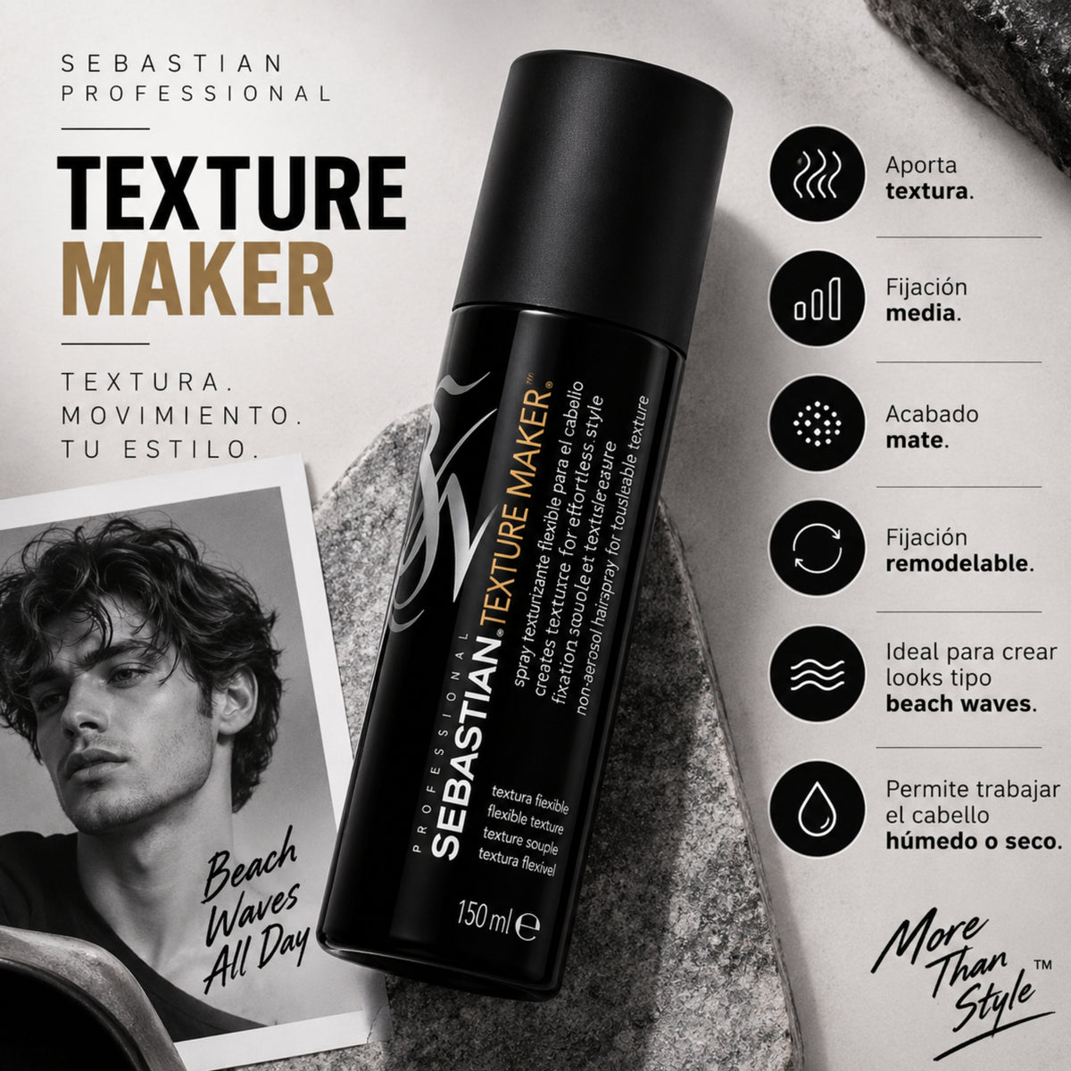 Sebastian Texture Maker 150 ml | Spray texturizante