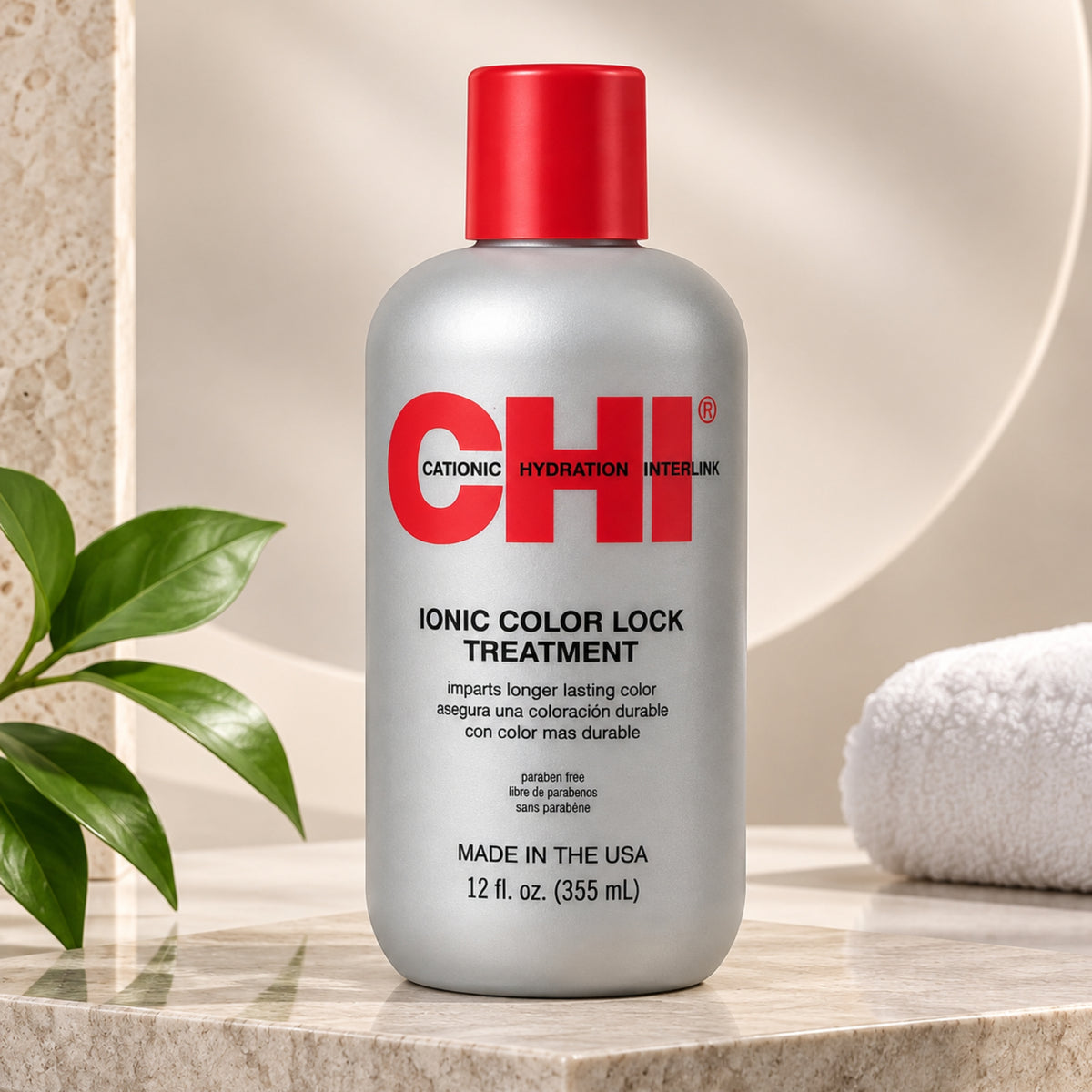 CHI Ionic Color Lock Treatment 355 ml | Tratamiento Capilar para Proteger y Prolongar el Color