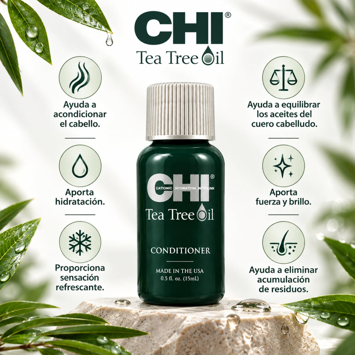 CHI Tea Tree Oil Conditioner 15 ml | Acondicionador para Cabello y Cuero Cabelludo