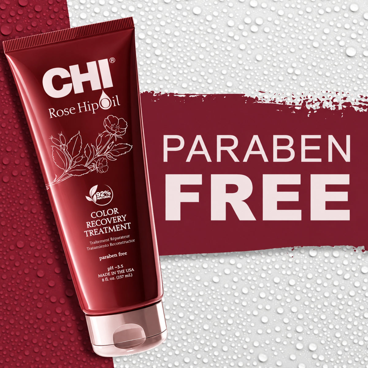 CHI Rose Hip Oil Color Nurture Tratamiento Reparador 237 ml
