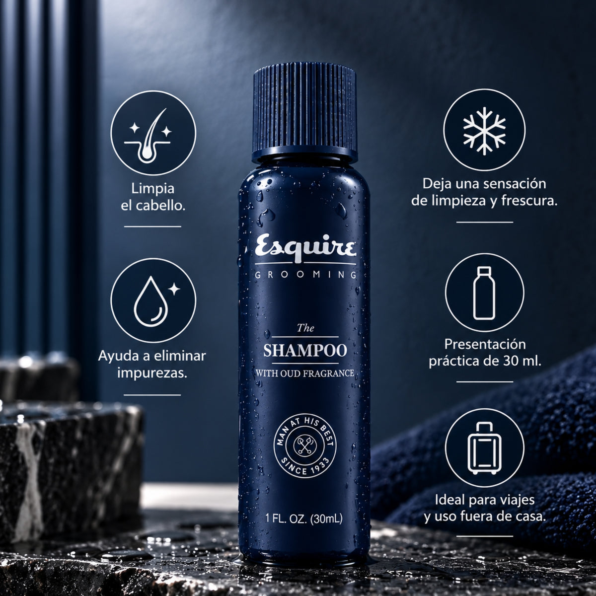 CHI Esquire Shampoo 30 ml | Shampoo para Cabello Masculino