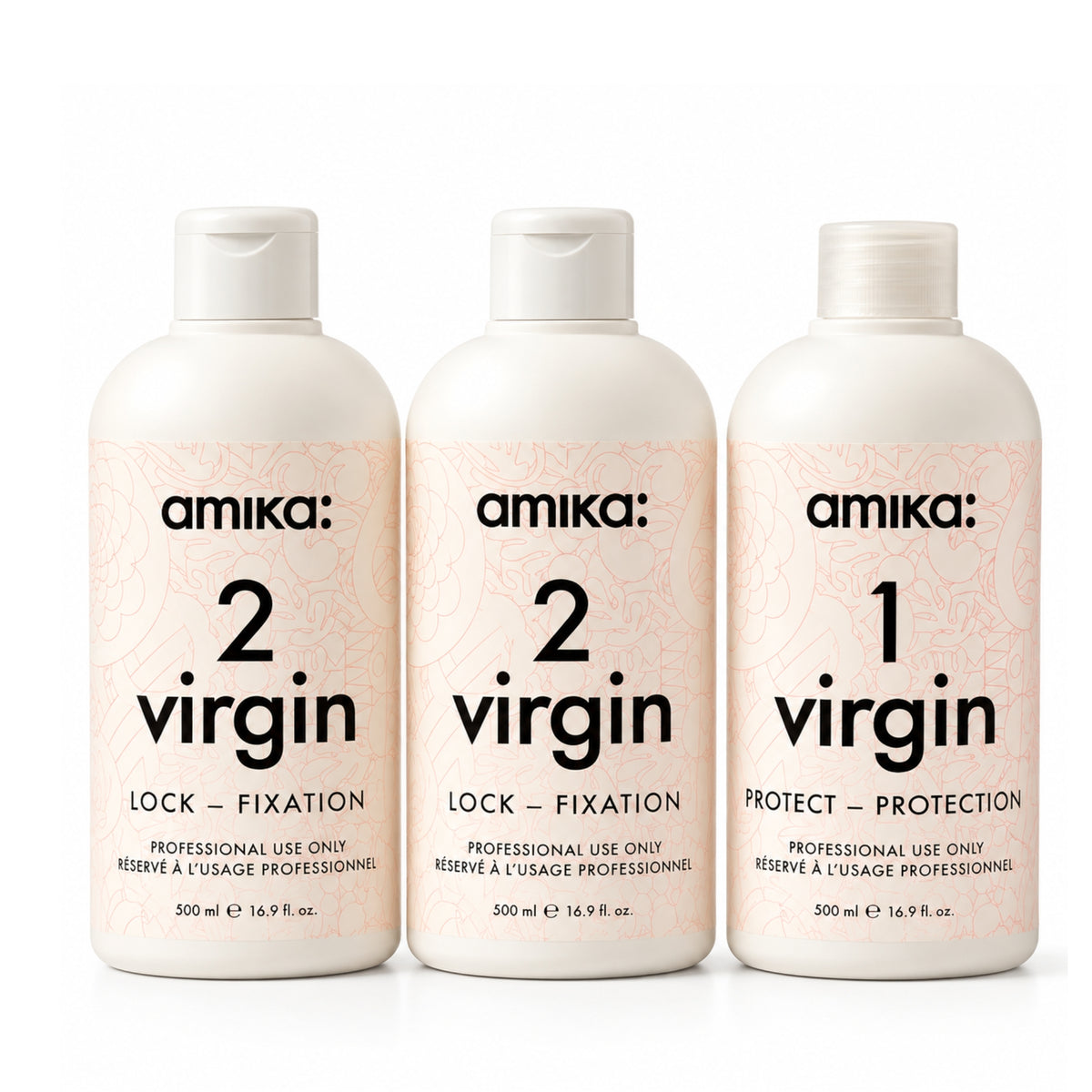 Amika Virgin Plex Two Steps 3 Pz 500 ml | Reparación y Fortalecimiento Capilar