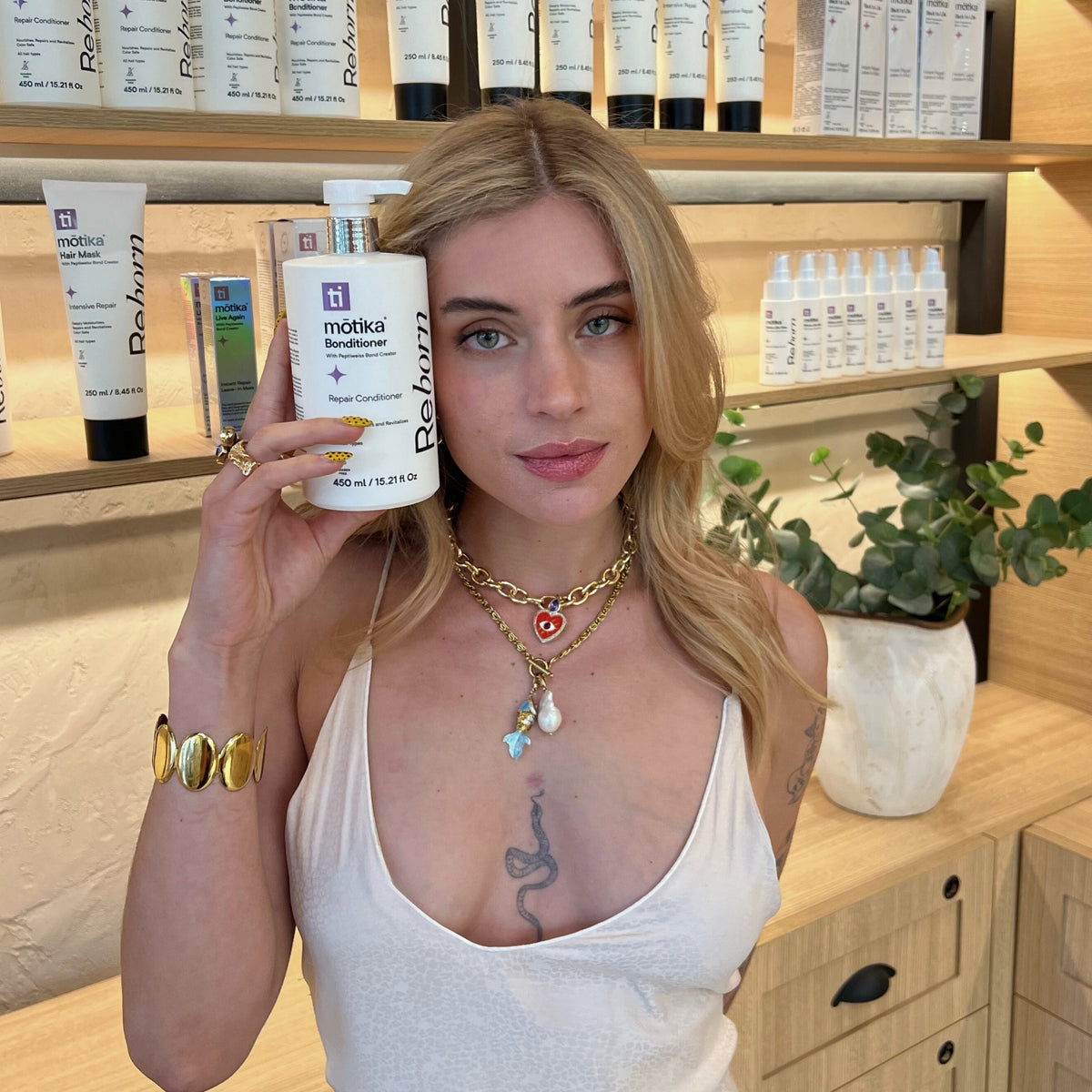 Bonditioner Reborn motika | Acondicionador Reparador para Cabello Natural, Dañado y Teñido