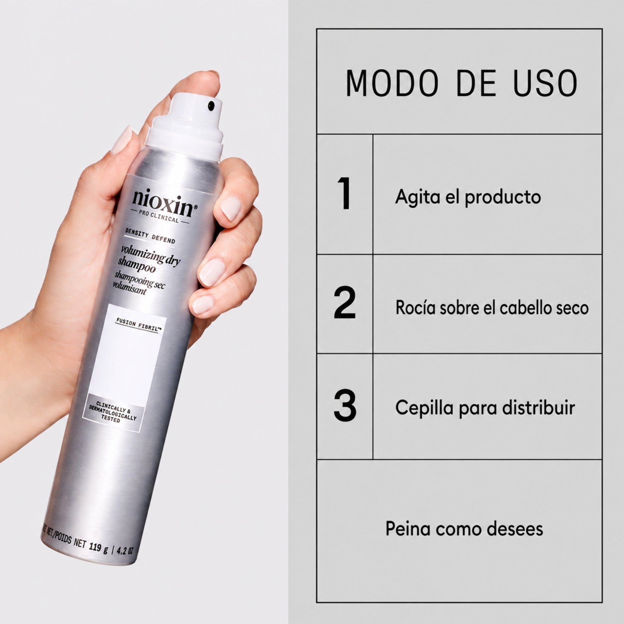 Nioxin 3D Instant Fullness Shampoo en Seco 180 ml | Volumen Instantáneo para Cabello Fino