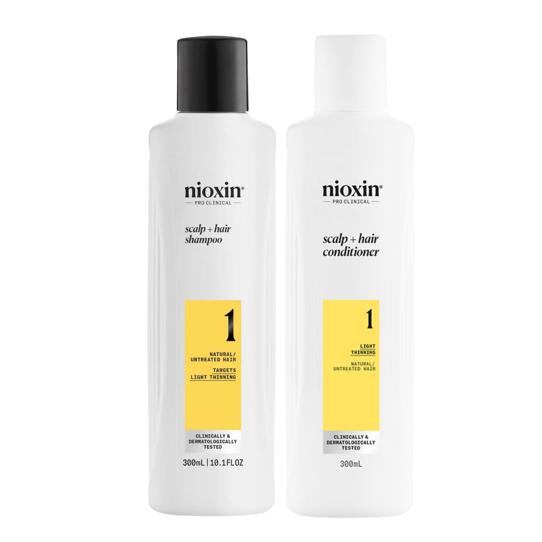 Nioxin Dúo Sistema #1 | Shampoo + Acondicionador para Cabello Natural con Debilitamiento Ligero