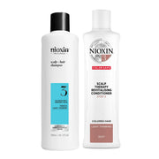 Nioxin Dúo Sistema 3 | Shampoo + Acondicionador para Cabello Teñido con Debilitamiento Ligero