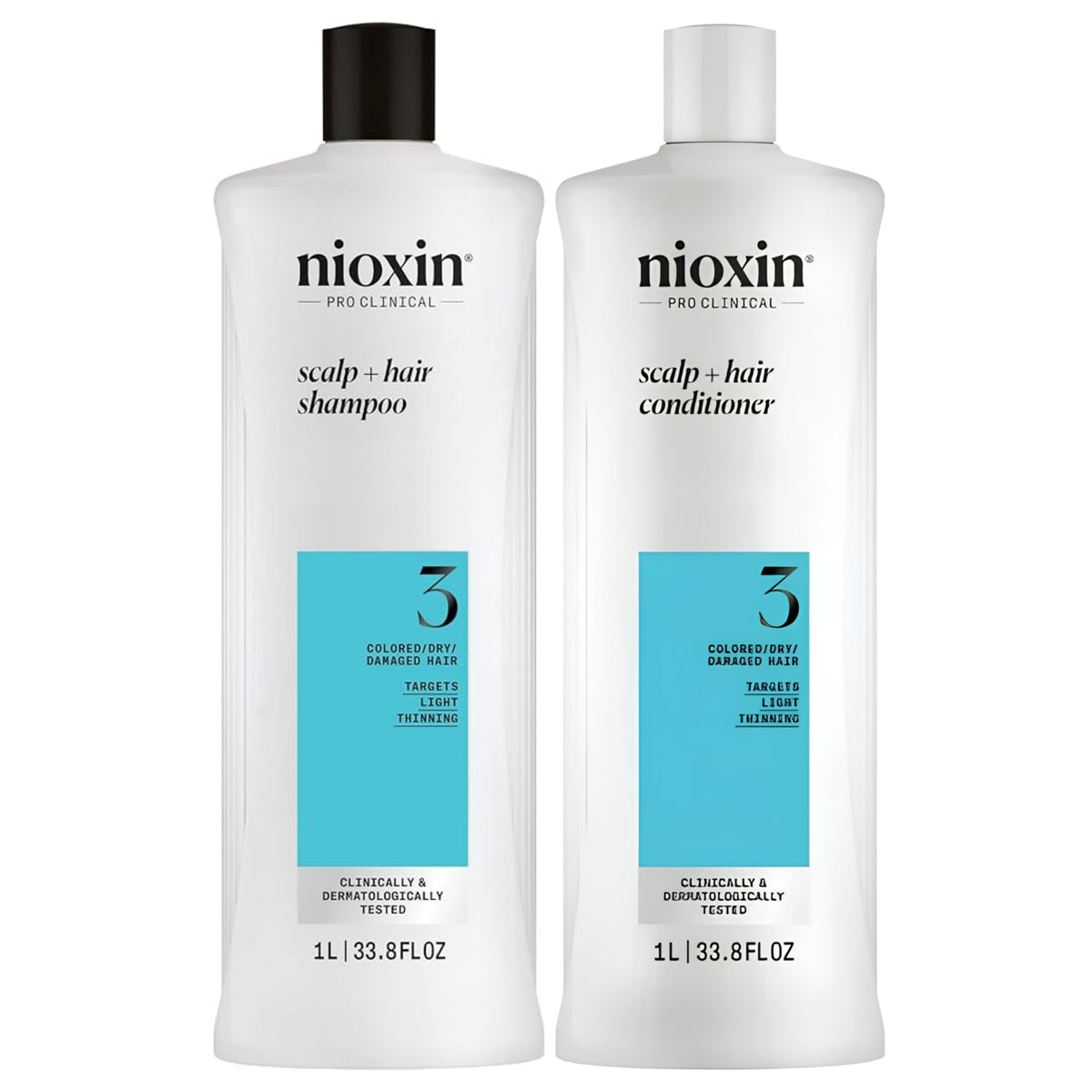 Nioxin Dúo Sistema #3 | Shampoo + Acondicionador para Cabello Teñido con Debilitamiento Ligero