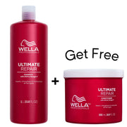 Wella Ultimate Repair Duo Shampoo 1 L + Acondicionador 500 ml Gratis | Reparación y Fortalecimiento