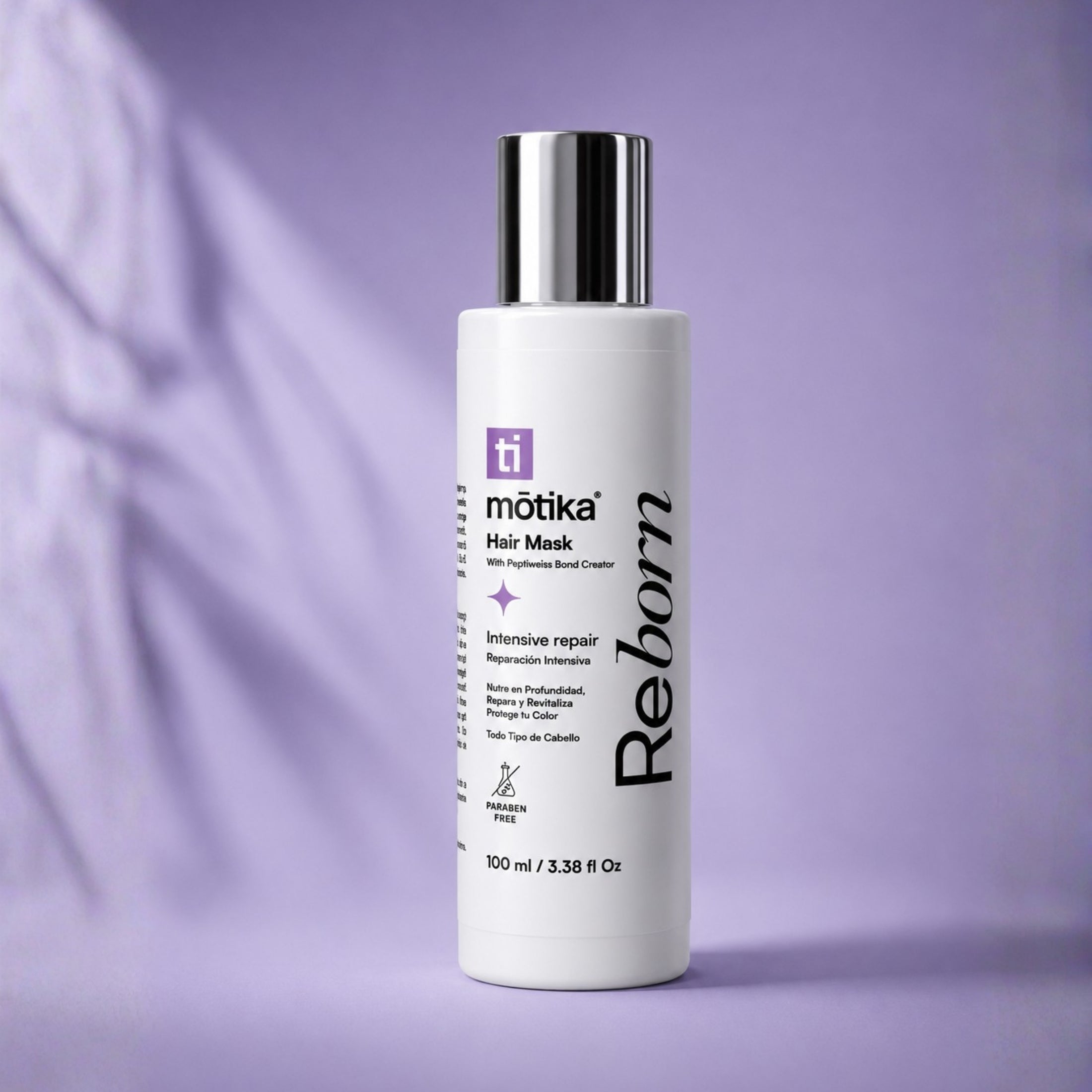 Hair Mask Reborn motika Travel Size motika | Mascarilla Reparadora para Cabello Natural, Dañado y Teñido 100ml