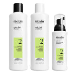 Nioxin Kit Sistema #2 | Shampoo + Acondicionador + Tratamiento para Cabello Natural con Debilitamiento Avanzado