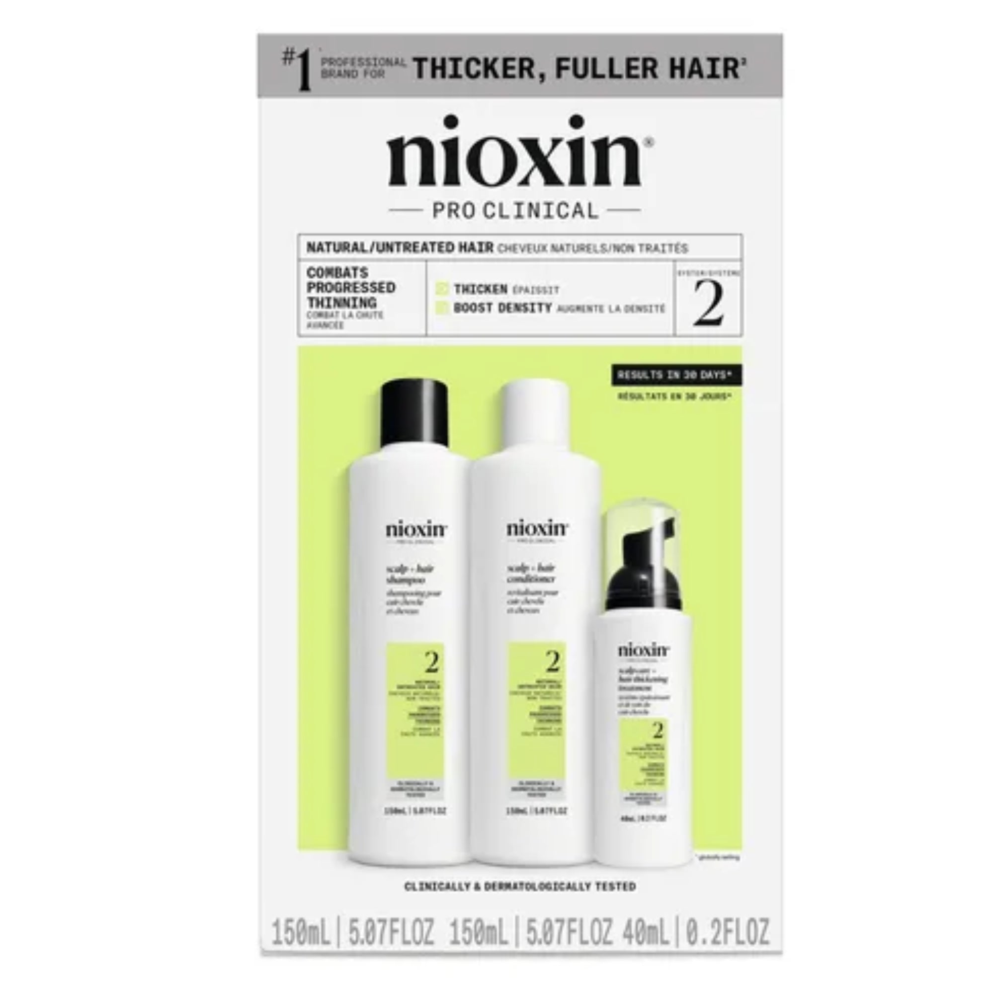 Nioxin Kit Sistema #2 cabello Natural - Caída Excesiva 150ml