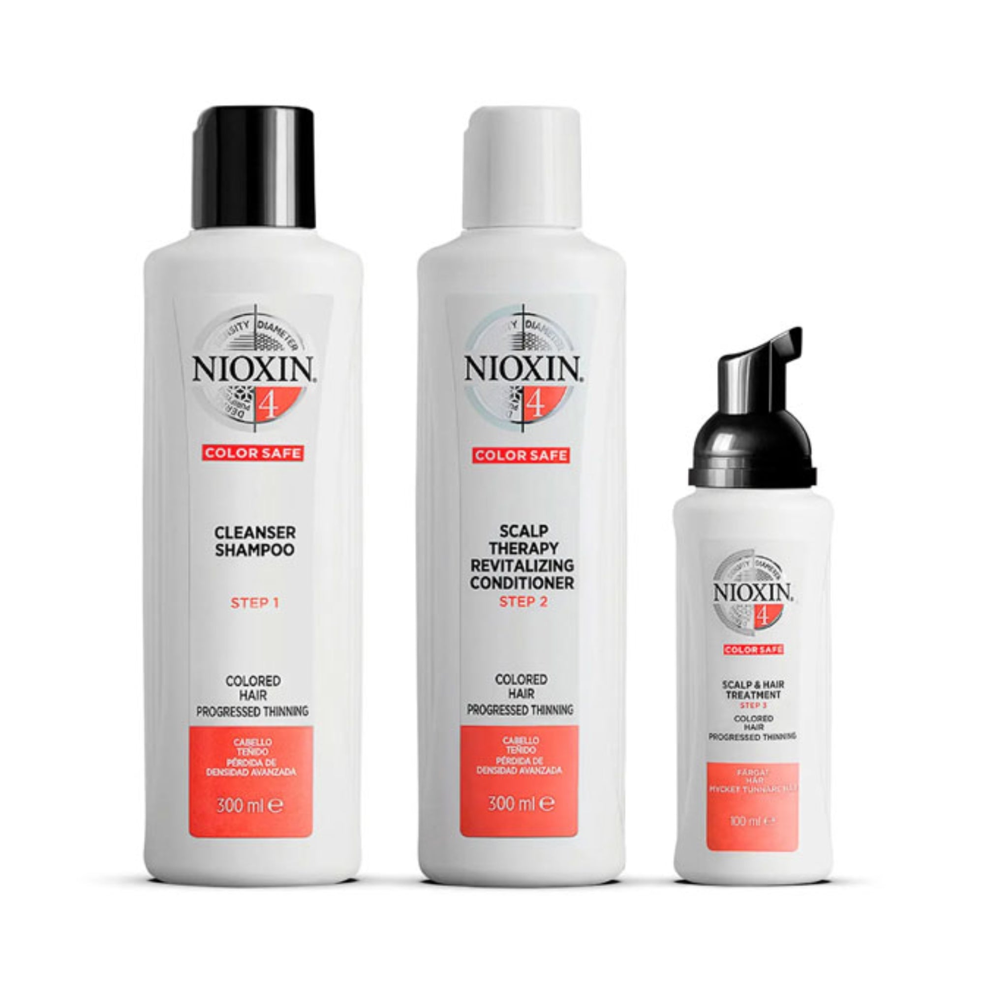 Nioxin Kit Sistema #4 cabello Teñido - Caída Excesiva 300ml