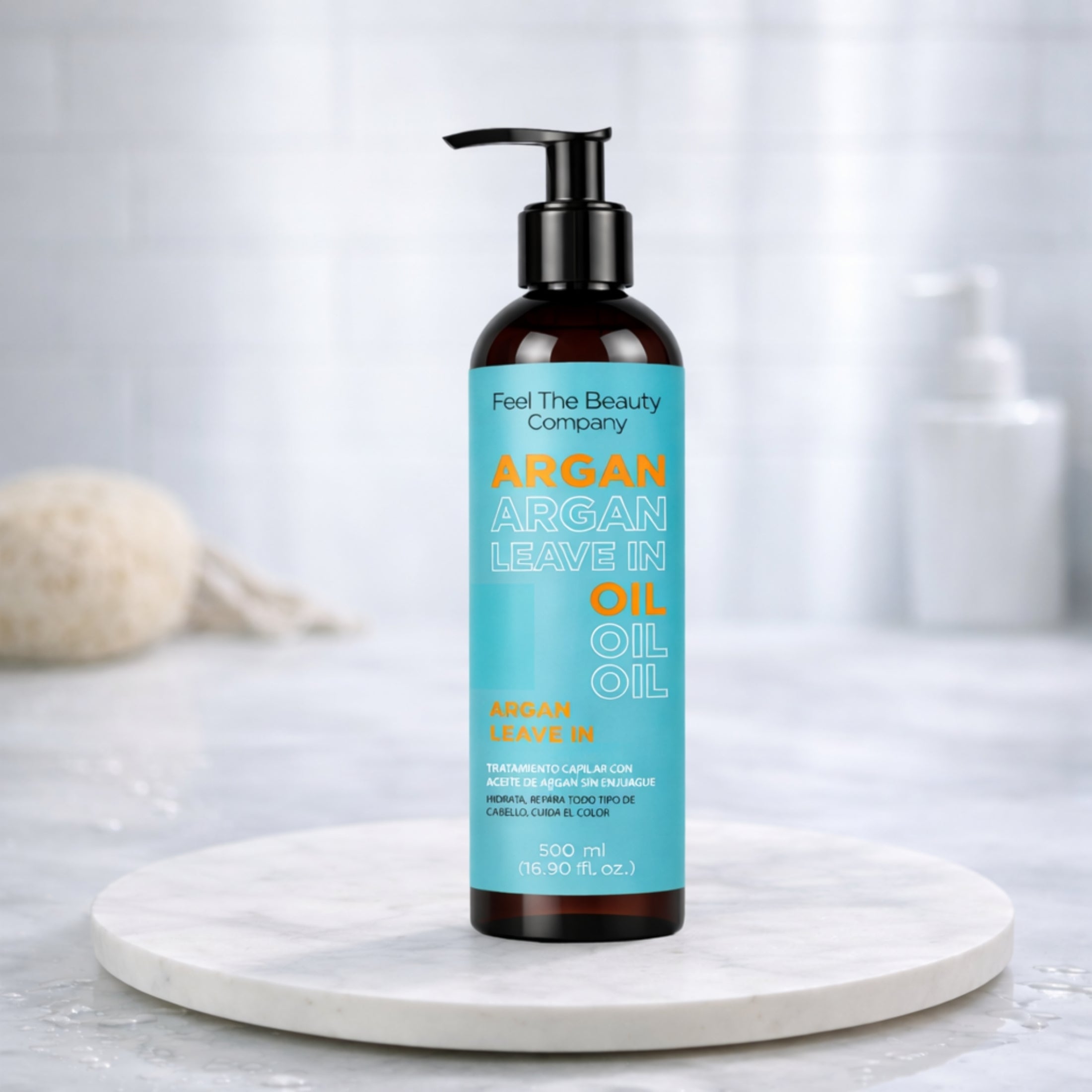 Dúo Protección y Brillo con Aceite de Argán Feel The Beauty | Mascarilla Sin Enjuague + Aceite Capilar