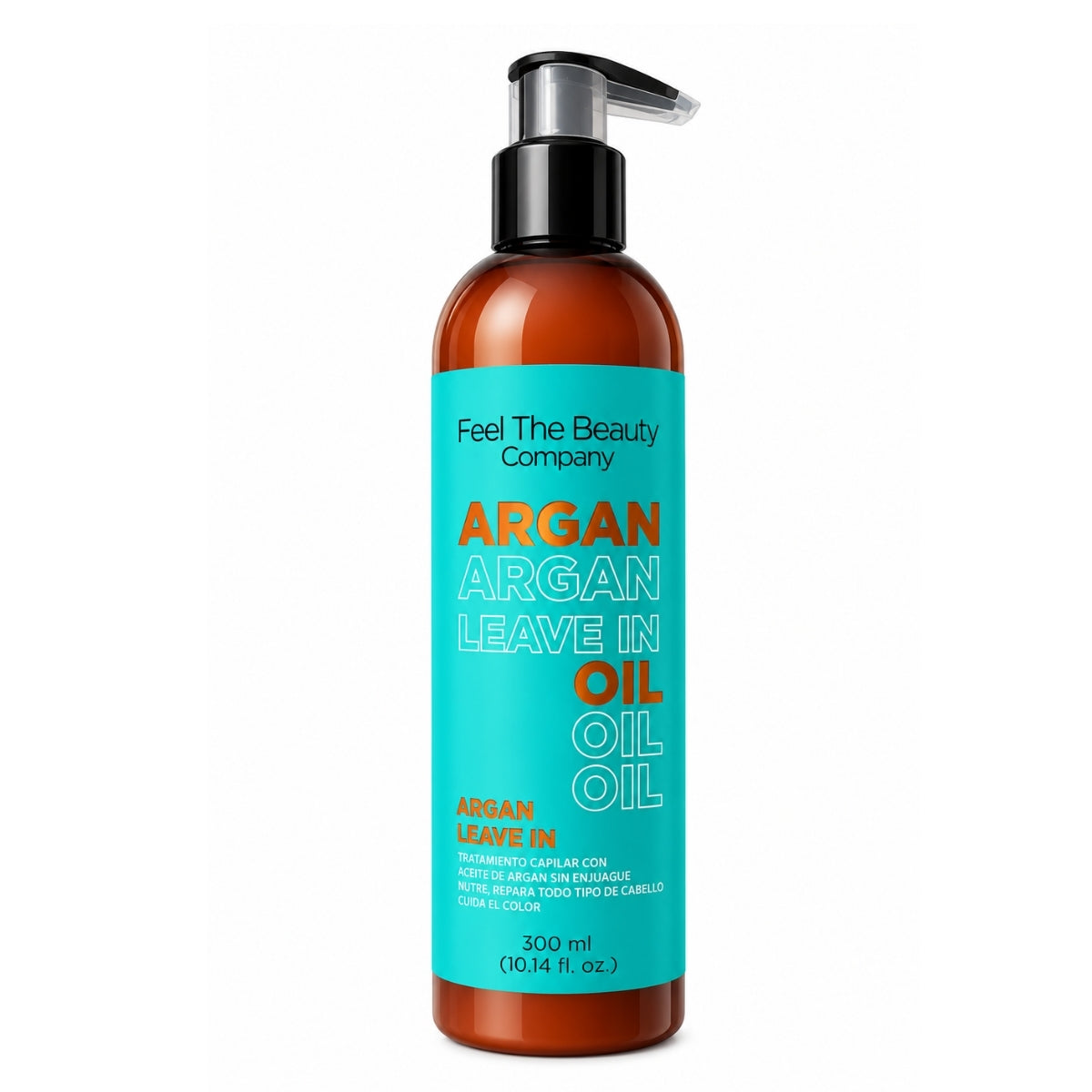Leave In Mascarilla Sin Enjuague con Aceite de Argán Feel The Beauty 500 ml | Protección Térmica, Reparación e Hidratación