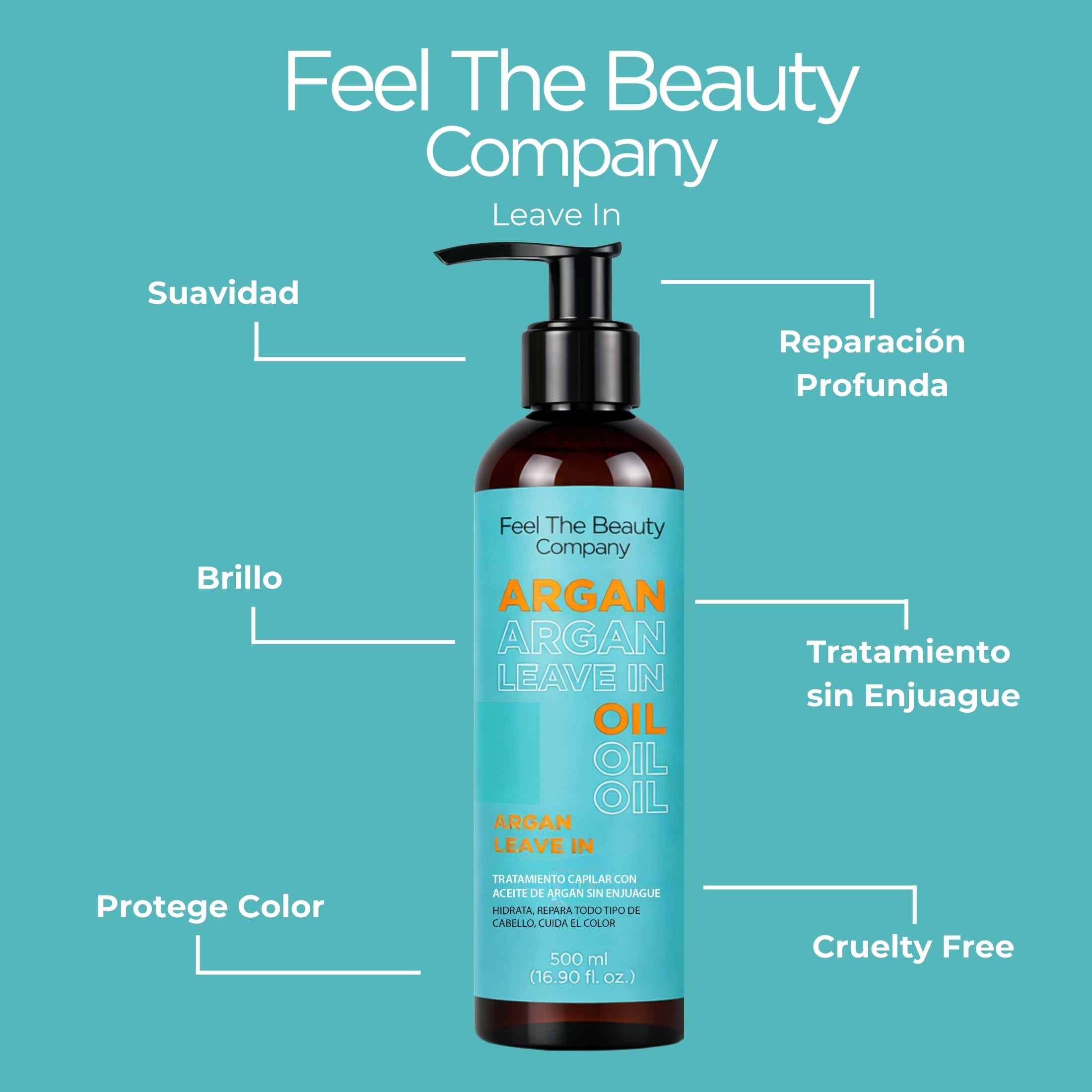 Duo Leave In 500ml & Aceite Argan Oil 100ml Feel The Beauty