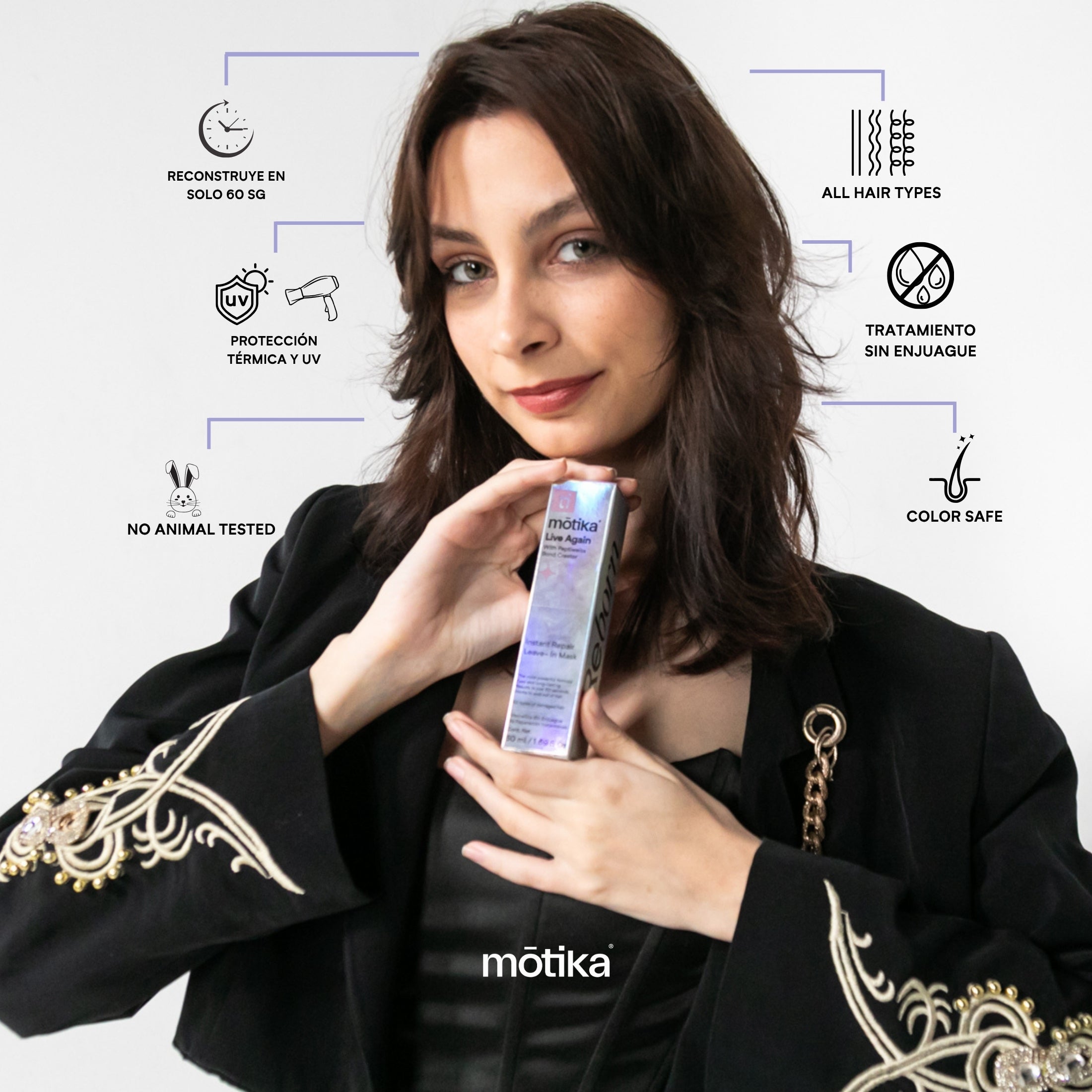 Live Again  | Protector Térmico Leave In para Cabello Natural, Dañado y Teñido
