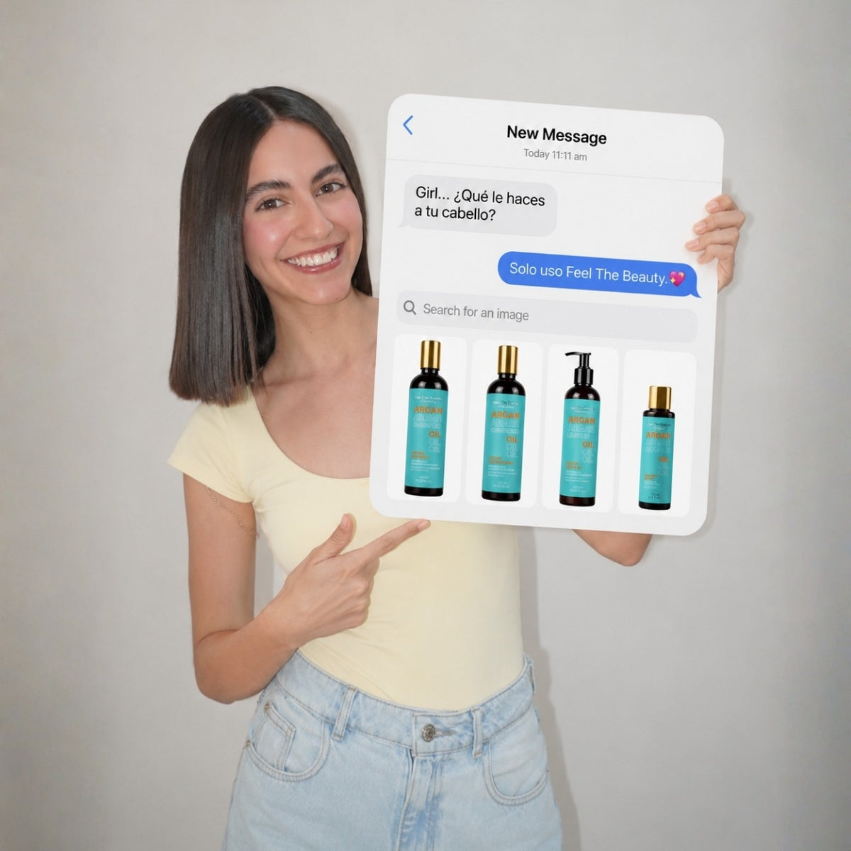 Kit Completo de Hidratación y Reparación Feel The Beauty | Shampoo, Conditioner, Mascarilla Sin Enjuague y Aceite de Argán