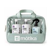 Kit Reborn mōtika Shampoo 450 ml + Bonditioner 450 ml + Good Hair Day 500 ml + Cosmetiquera Verde | Reparación, Hidratación y Protección Capilar