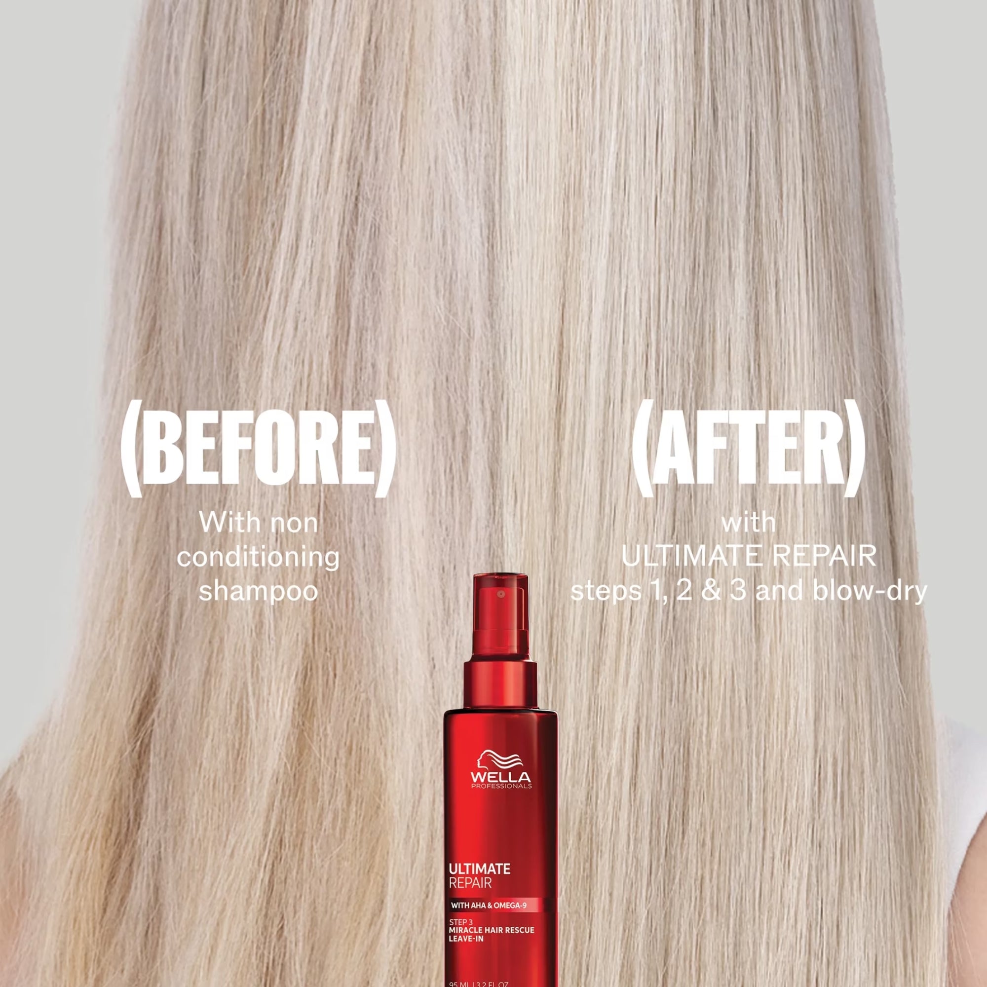 Kit Completo Wella Professionals Ultimate Repair para Cabello Dañado | Shampoo 250 ml + Conditioner 200 ml + Miracle Hair Rescue 95 ml + Leave In 140 ml