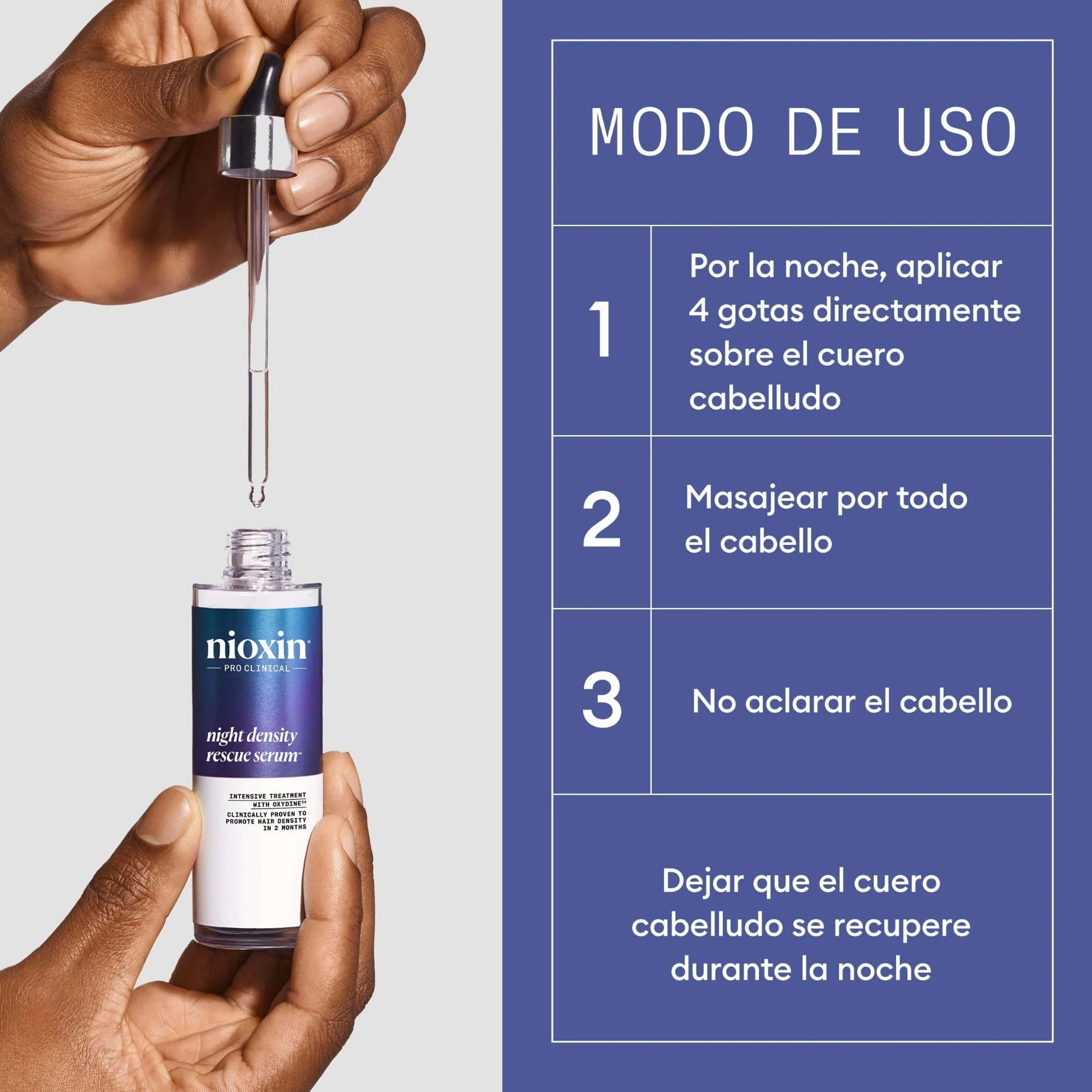 Nioxin Night Density Rescue Sérum Nocturno 70 ml | Cuidado del Cuero Cabelludo y Mayor Densidad Capilar