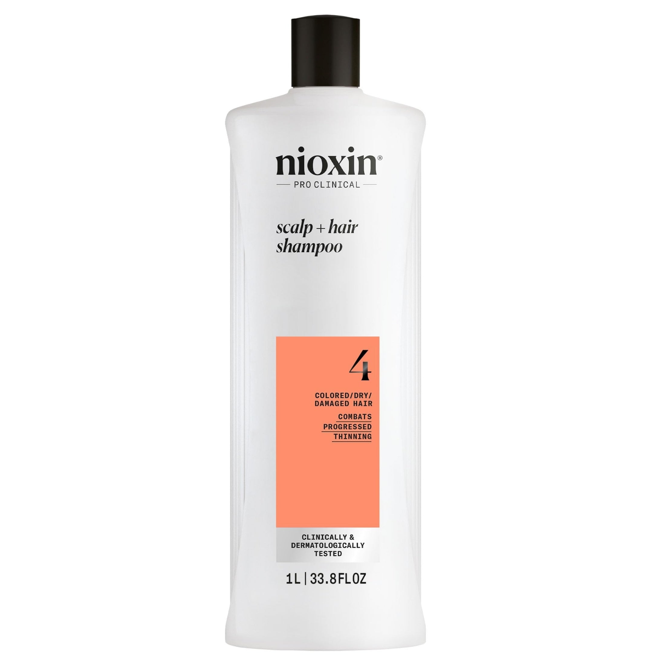 Nioxin Sistema #4 Shampoo para Cabello Teñido con Debilitamiento Avanzado | Limpieza, Fuerza y Mayor Densidad