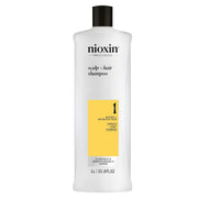 Nioxin Sistema #1 1000 ml | Shampoo para Cabello Natural con Debilitamiento Ligero  |  Limpieza, Fuerza y Mayor Densidad
