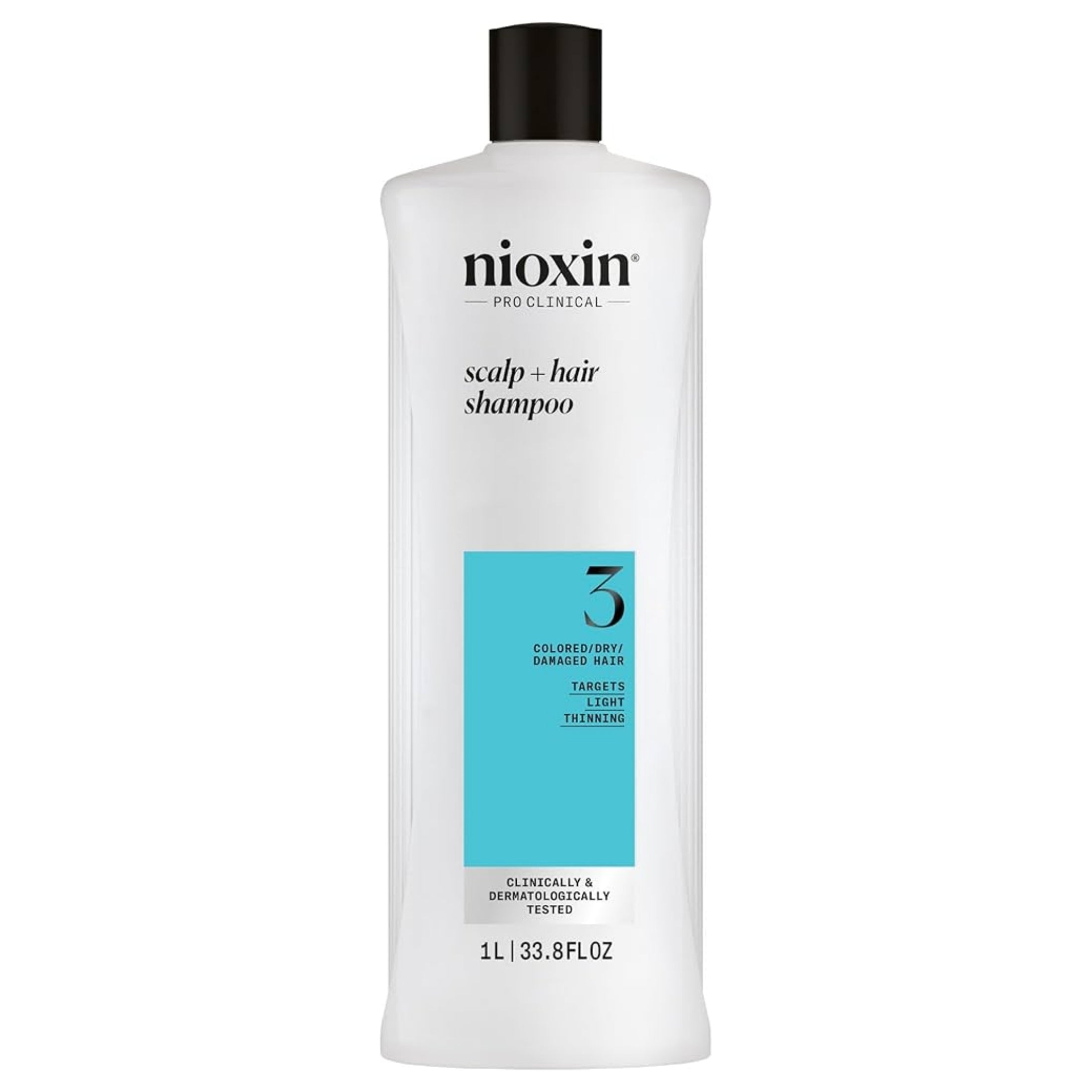 Nioxin Sistema #3 1000 ml Shampoo para Cabello Teñido con Debilitamiento Ligero | Limpieza, Fuerza y Protección del Color