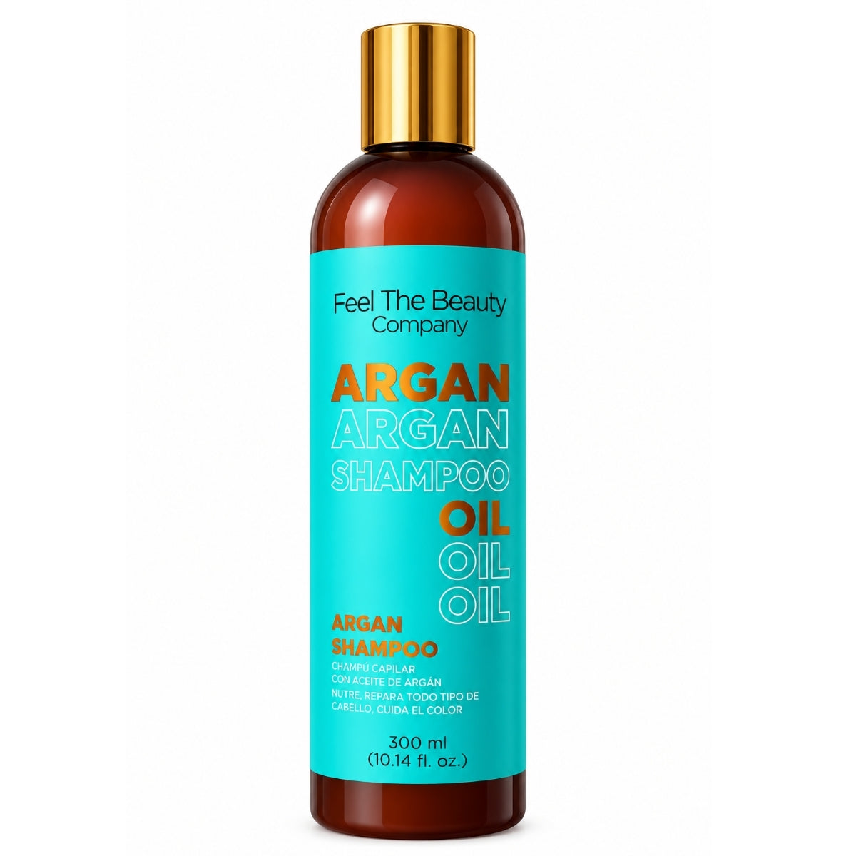 Shampoo Hidratante con Aceite de Argán Feel The Beauty 500 ml | Nutrición y Reparación para Cabello Seco y Maltratado