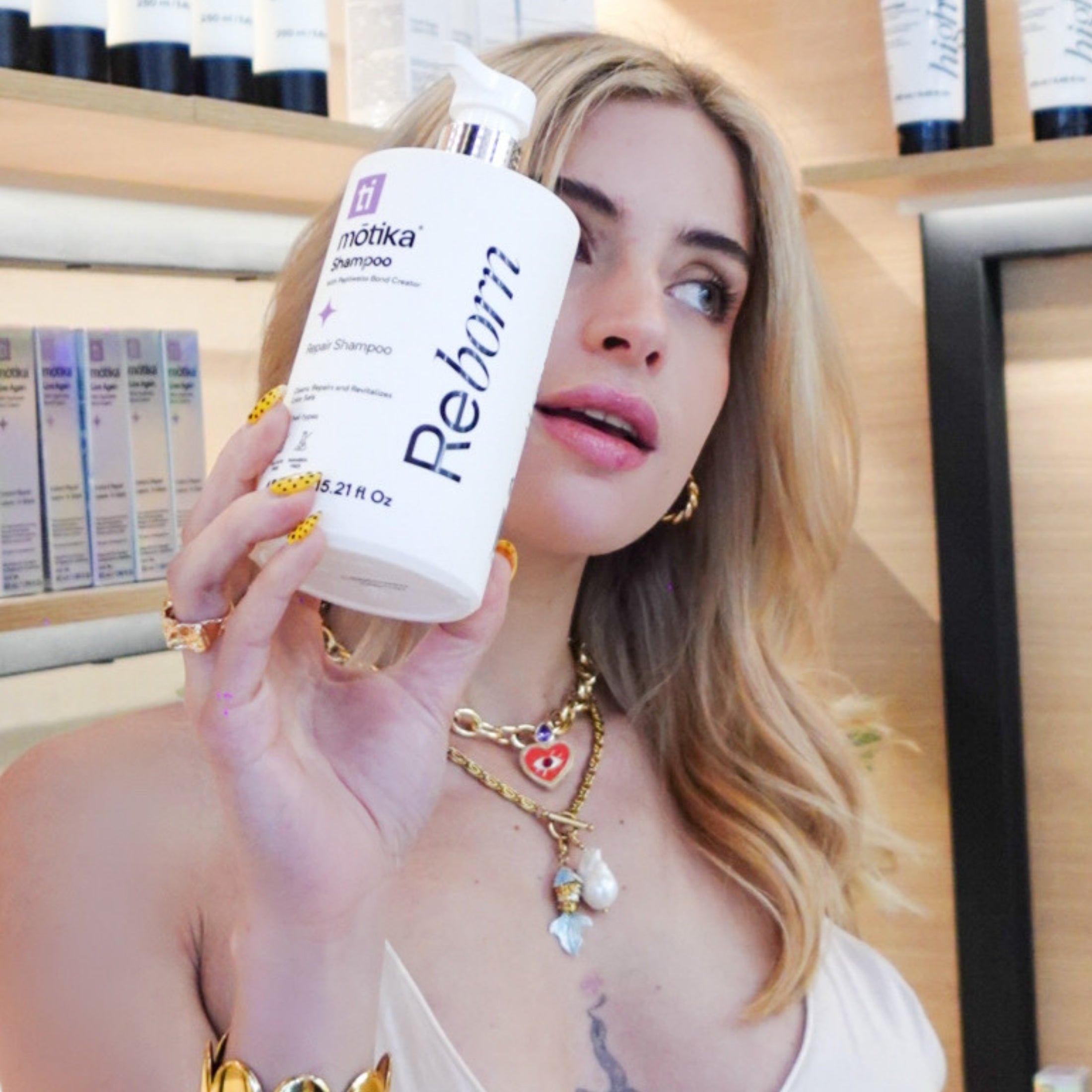 Shampoo Reborn motika | Reparador para Cabello Natural, Dañado y Teñido
