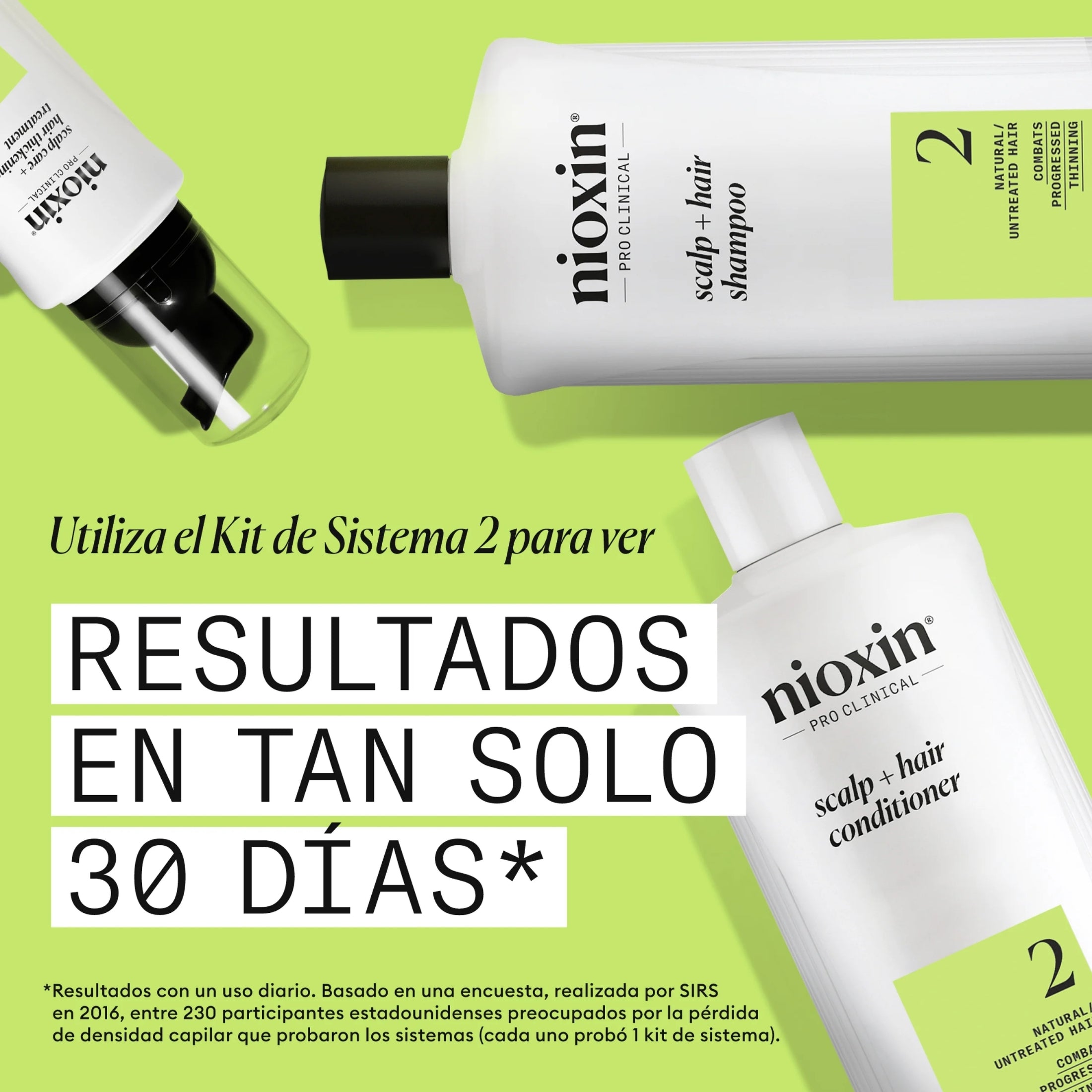 Nioxin Sistema #2 Shampoo para Cabello Natural con Debilitamiento Avanzado | Limpieza, Fuerza y Mayor Densidad