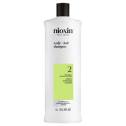 Nioxin Sistema #2 Shampoo para Cabello Natural con Debilitamiento Avanzado 1000 ml | Limpieza, Fuerza y Mayor Densidad