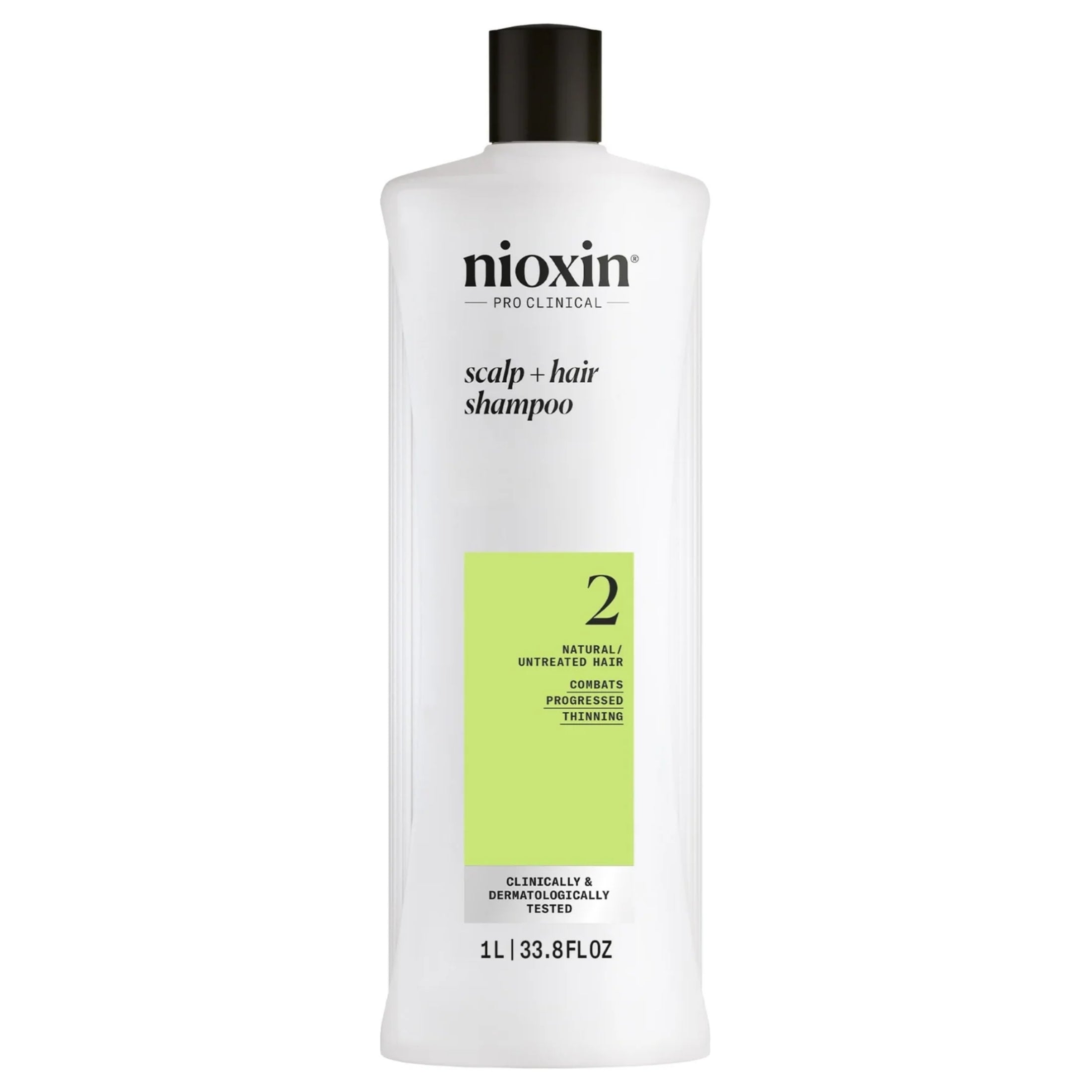 Nioxin Sistema #2 Shampoo para Cabello Natural con Debilitamiento Avanzado 1000 ml | Limpieza, Fuerza y Mayor Densidad