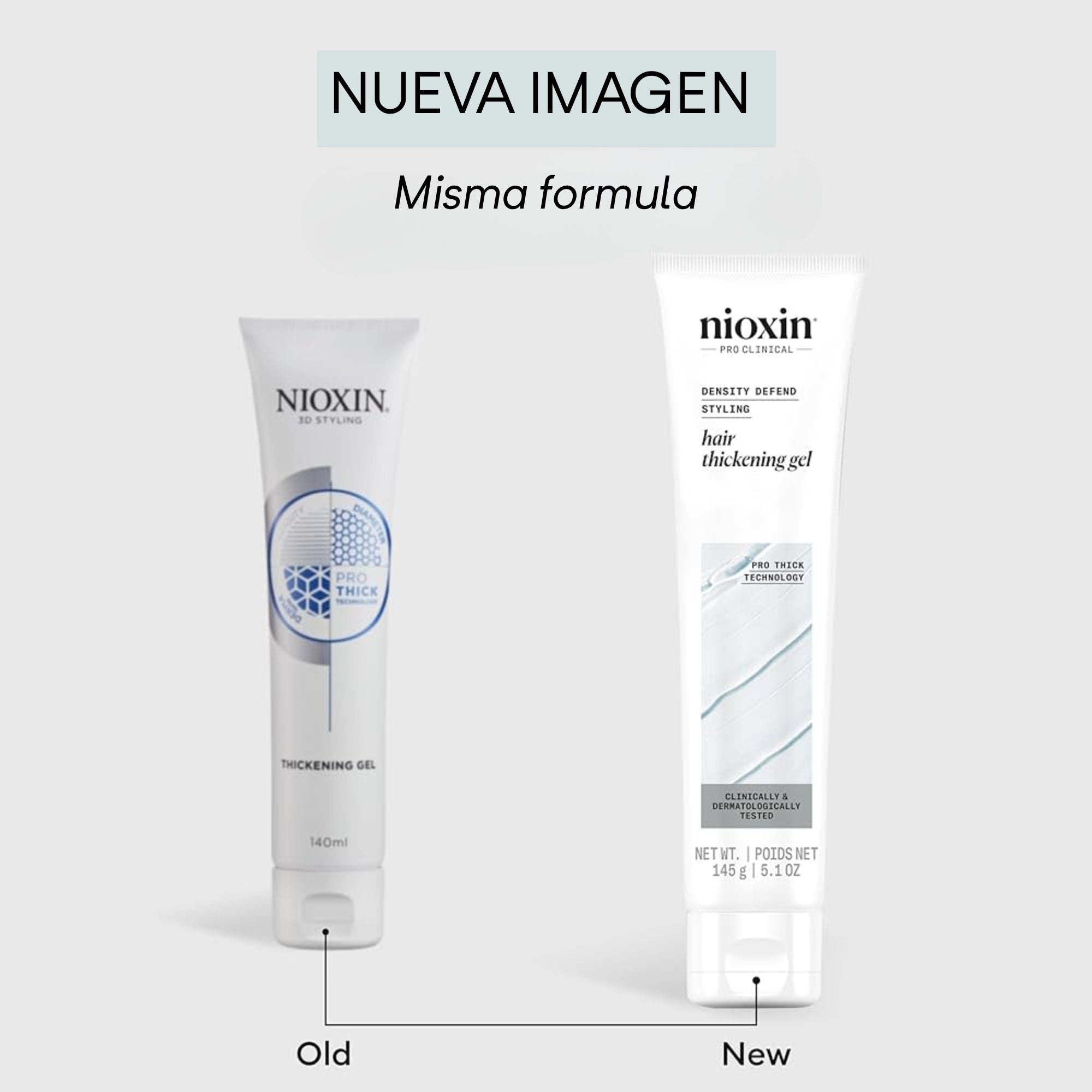Nioxin Thickening Styling Gel de Fijación Flexible 140 ml | Volumen, Definición y Apariencia de Mayor Grosor