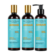 Feel The Beauty Trío Argan Oil | Shampoo + Acondicionador + Mascarilla Sin Enjuague
