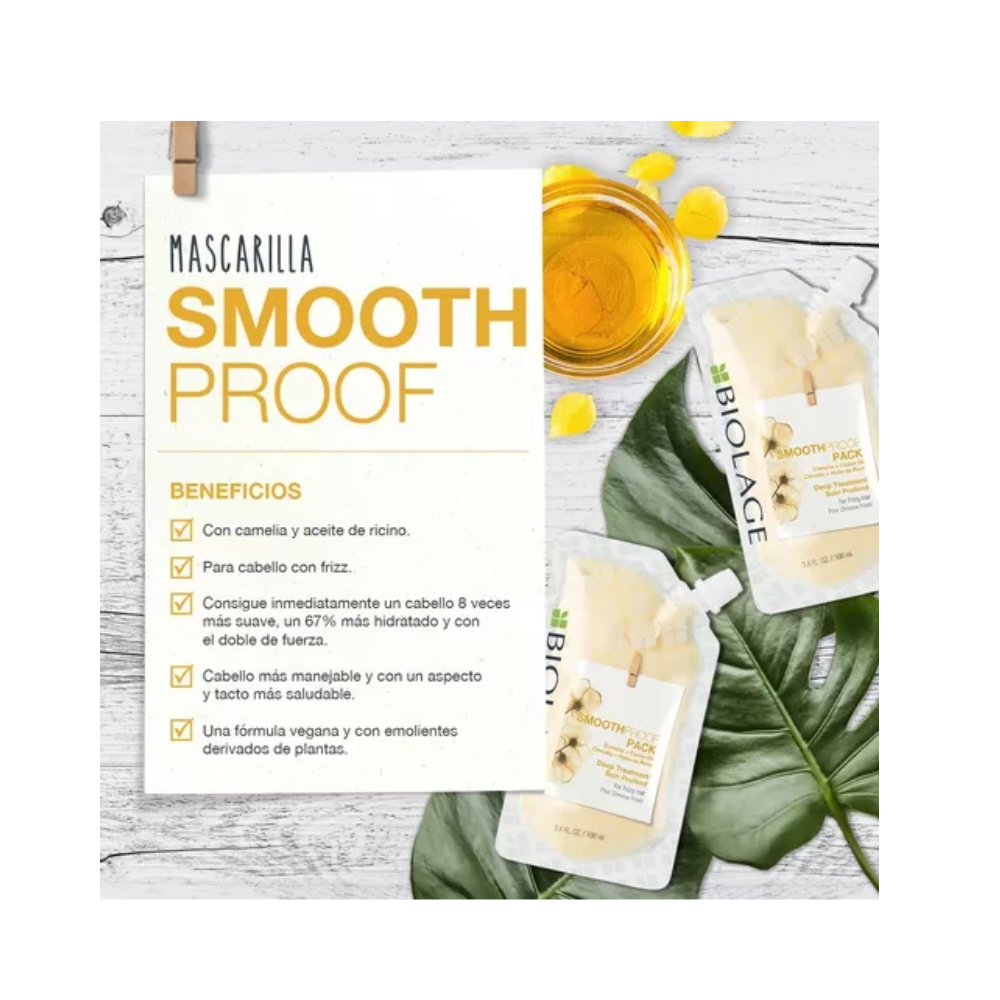 Biolage SmoothProof Mascarilla Intensiva 100 ml | Control del Frizz para Cabello Seco y Rebelde
