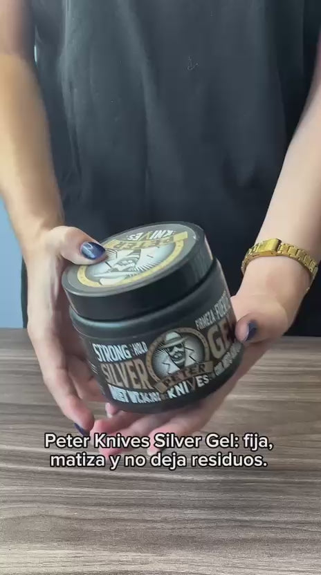 Cargar vídeo: PK Cera Gel Matizante Canas Silver Fijación Fuerte 400gr